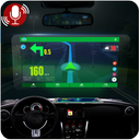 Voice Gps navigation maps: HUD speedometer