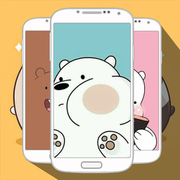 Cute Bears Wallpaper Cartoon 4K