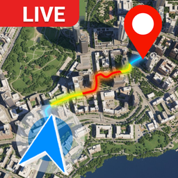 GPS Route Navigation Earth Map