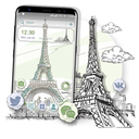 Sketch Eiffel Tower Theme