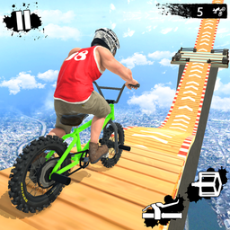 Mega Ramp Stunts Race - BMX Bike Racing Game 2020