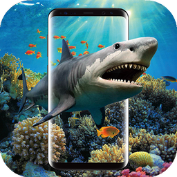 3D Shark in the Live Wallpaper