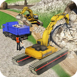 Amphibious Excavator Construction Crane Simulator