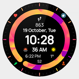 Rainbow Minimal Watchface