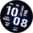 Digital SCRATIN Watch face