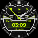 G013 Neon Hybrid Watch Face