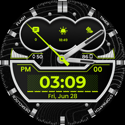 G013 Neon Hybrid Watch Face