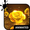 Gold Rose Live Wallpaper Theme