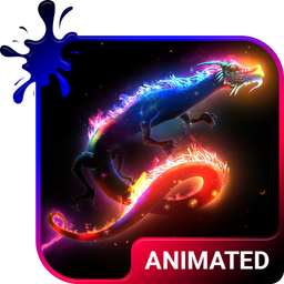 Neon Fire Dragon & Wallpaper