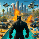 Wild Panther Hero City Fight