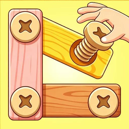 Wood Screw Puzzle, Nuts&Bolts