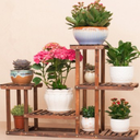 wooden flowerpot shelves ideas