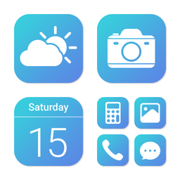 Wow Cyan Theme - Icon Pack