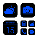 Wow Blue Dark Theme, Icon Pack