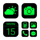 Wow Green Black - Icon Pack