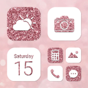 Wow Rose Glitter Icon Pack