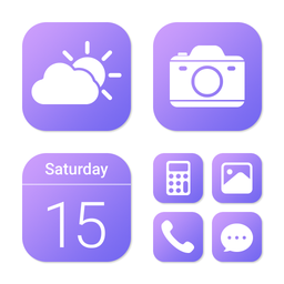 Wow Gradient Violet, Icon Pack