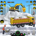 Snow Excavator Sim Crane Game