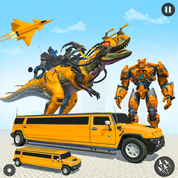 Flying Dino Robot Car Games