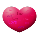 ویجت عاشقانه (اسم و قلب)