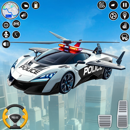 US Police Car Helicopter Chase