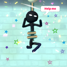 Stickman  Rescue -  Cut Rope P