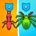 Ants Battle: Count & Merge