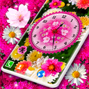 Flower Live Wallpaper Clock 4K
