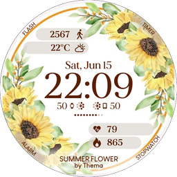 Summer Flower Watch Face