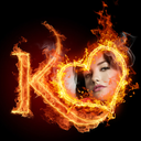 Fire Text Photo Frame