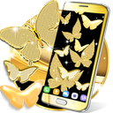 Gold butterfly live wallpaper