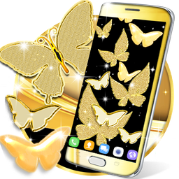 Gold butterfly live wallpaper