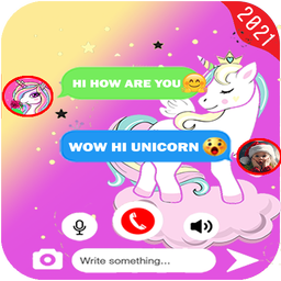 talk with unicorn call and fake Chat PRANK