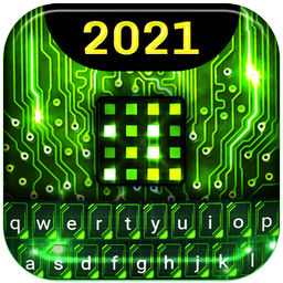 Cyber Green Wallpaper Keyboard