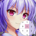 Pixel Art-Anime Girl Color By Number