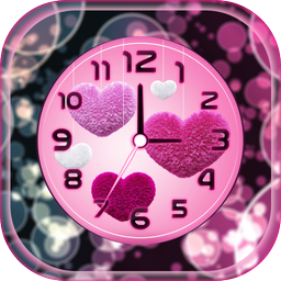 Pink Clock Live Wallpaper