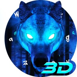 Ice Wolf 3D Keyboard Theme