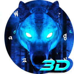 Ice Wolf 3D Keyboard Theme