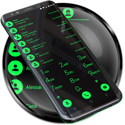 Dialer Theme Black Green drupe