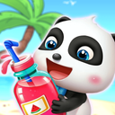 Little panda on the island