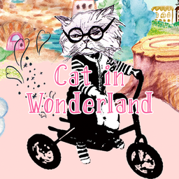Cute Theme-Cat in Wonderland-