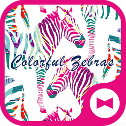 Colorful Zebras Theme +HOME