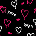 Glitter Hearts  Wallpaper