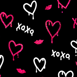 Glitter Hearts  Wallpaper