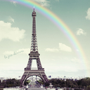 Wallpaper Rainbow Eiffel Theme