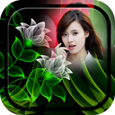 Neon Flower Photo Frame