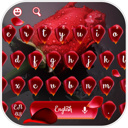 Beautiful Red Rose Keyboard