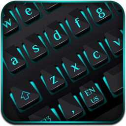 Black Blue Light Keyboard