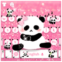 Cute Panda Pink Keyboard