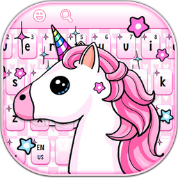 Cute Pink Unicorn Keyboard